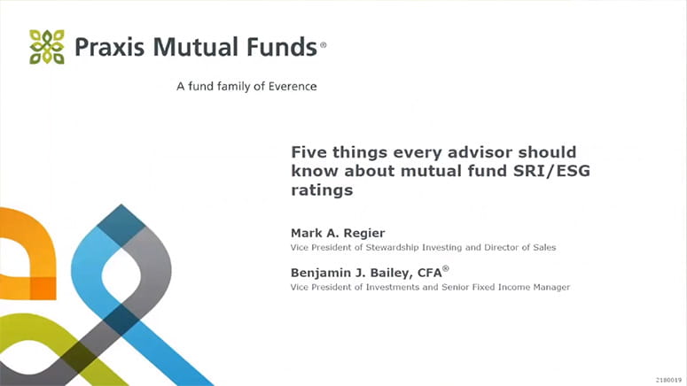 Title slide with Five things to know about SRI investing